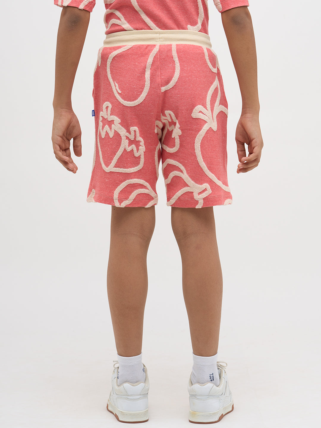 Pink Jacquard Cotton Shorts
