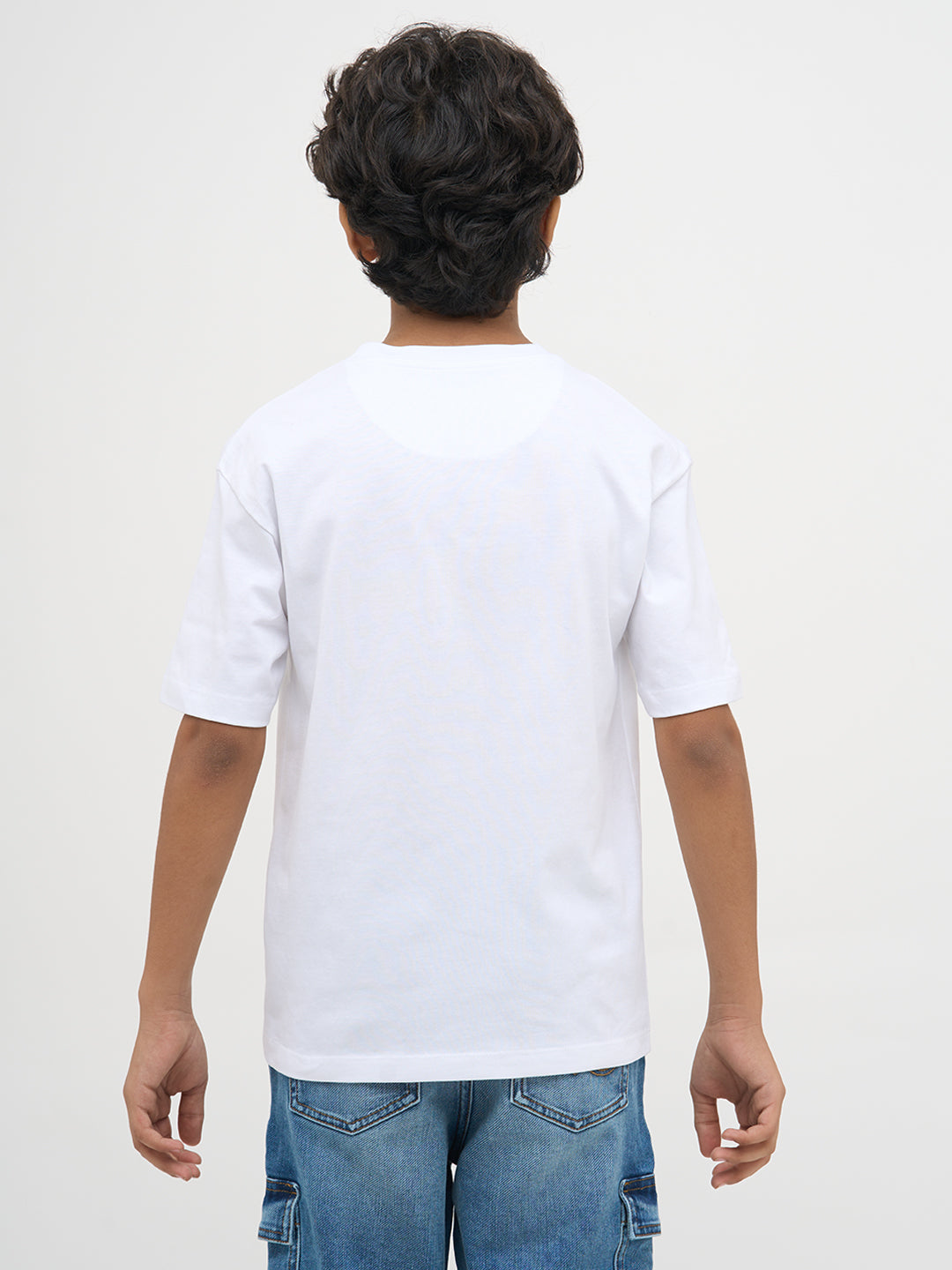 White Typographic Cotton T-Shirt