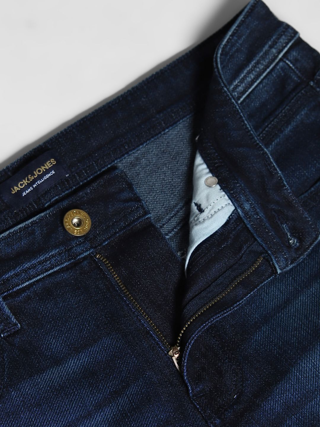 Dark Blue Brak Slim Fit Cropped Jeans