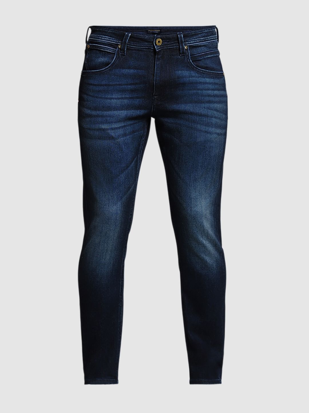Dark Blue Brak Slim Fit Cropped Jeans