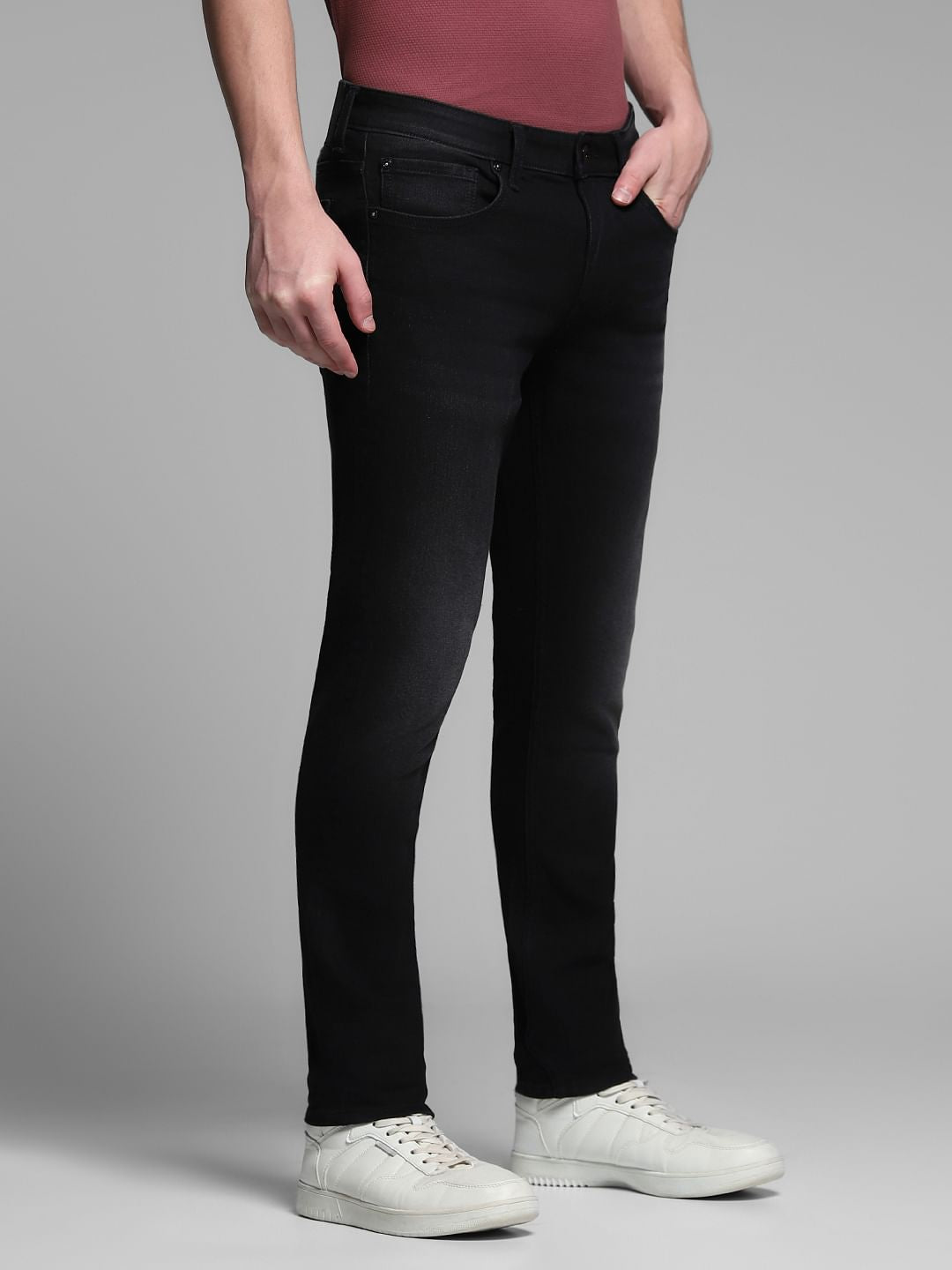 Black Brak Slim Fit Cropped Jeans