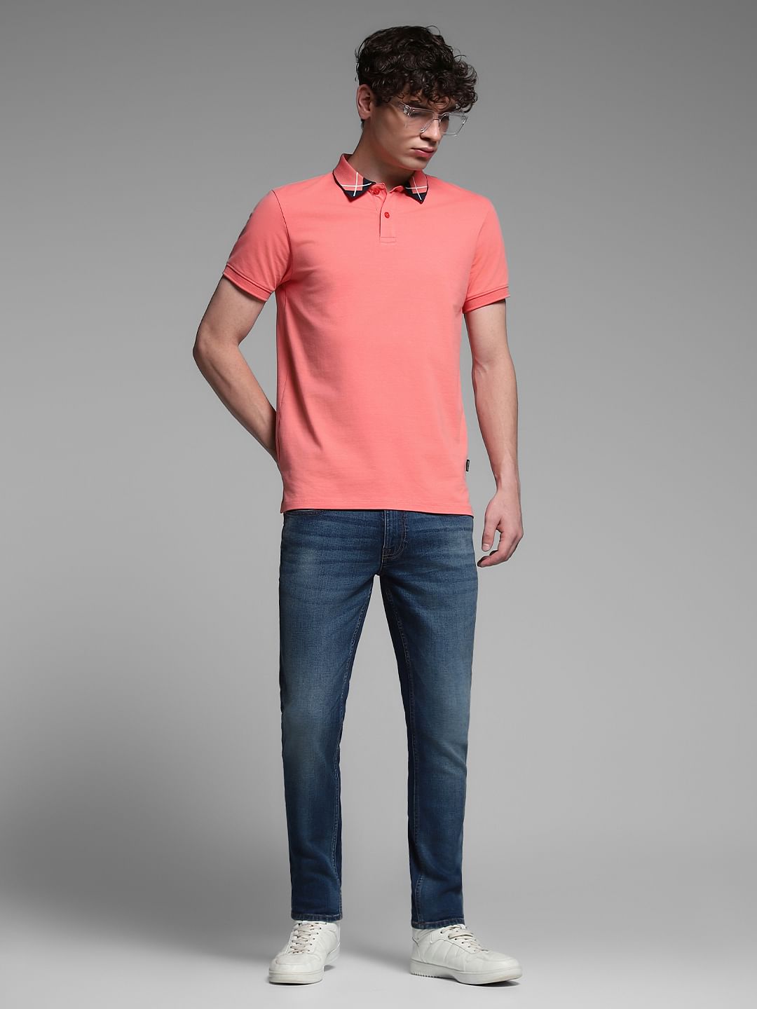 Blue Brak Slim Fit Cropped Jeans