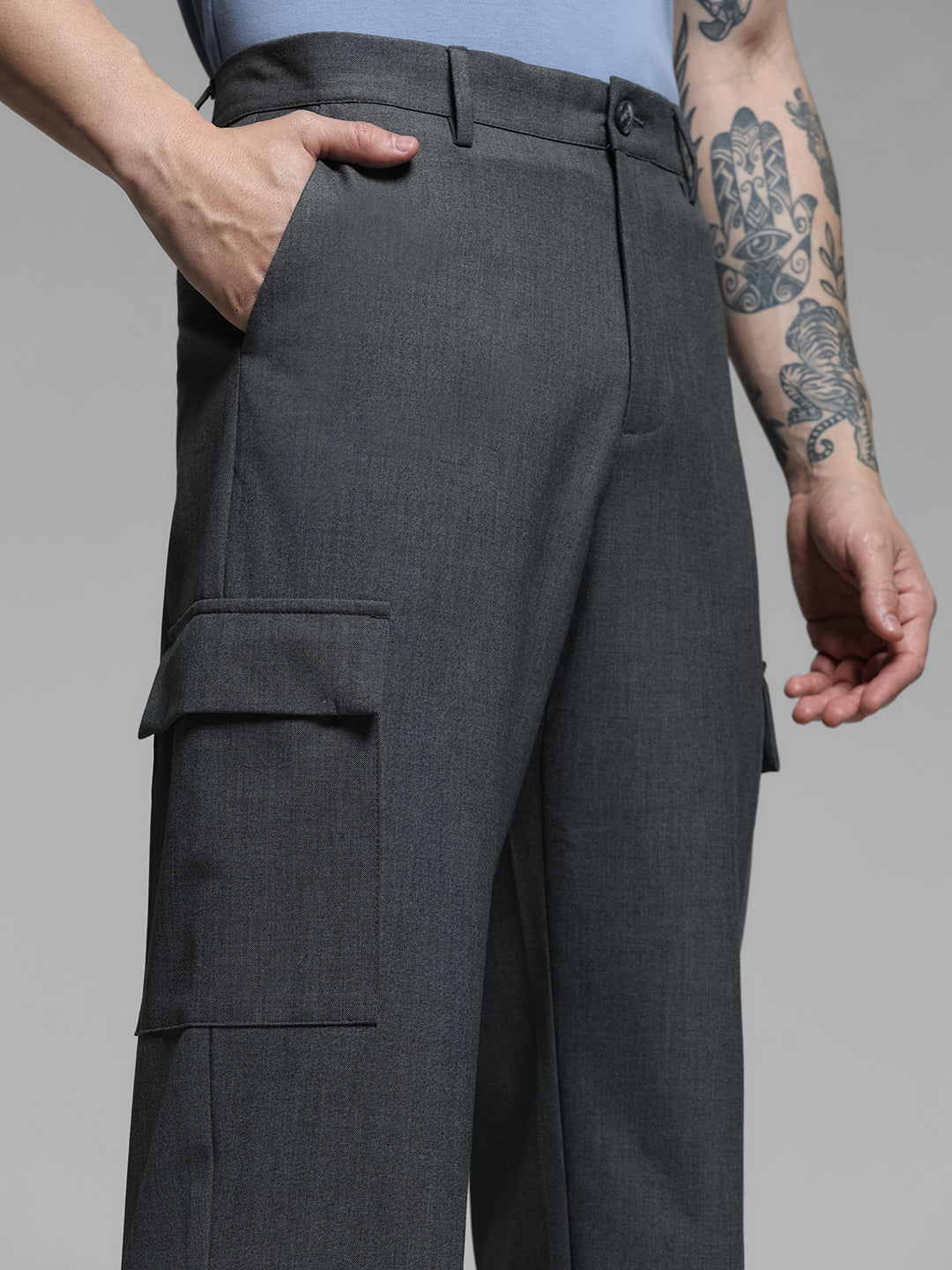JACK&JONES Grey Anti Fit Cargos