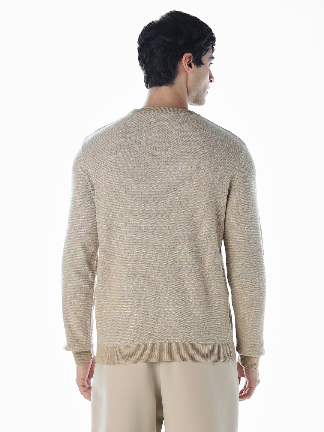 Cotton Flat Knit Oversized Pullover