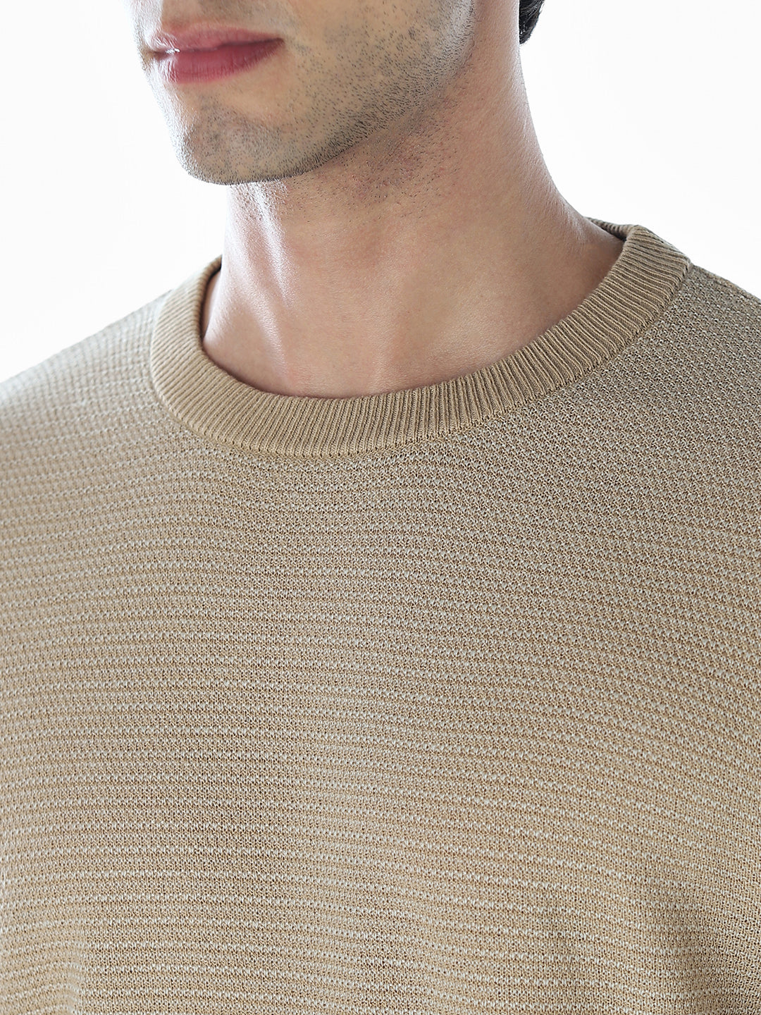 Cotton Flat Knit Oversized Pullover