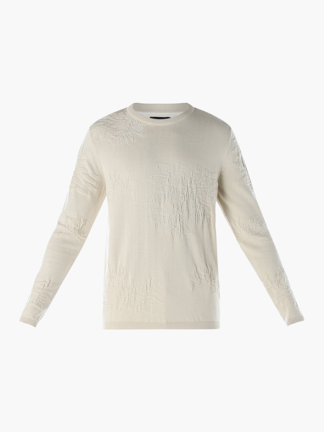 Printed Flat Knit Oversized Pullover