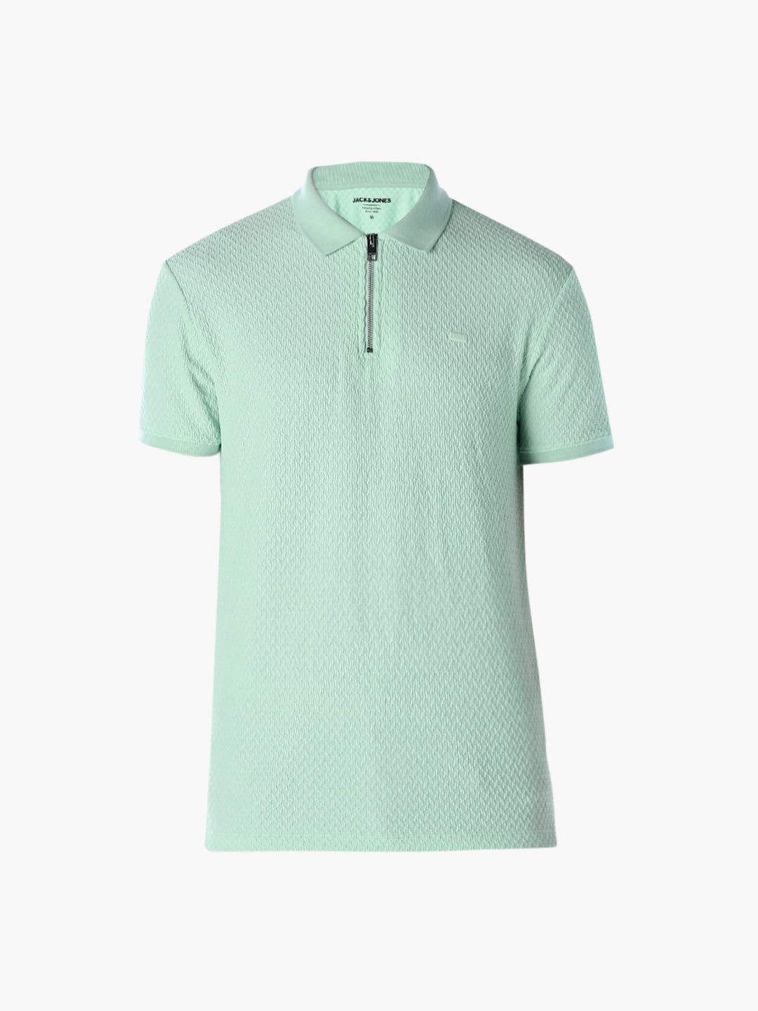 Textured Zipped Polo