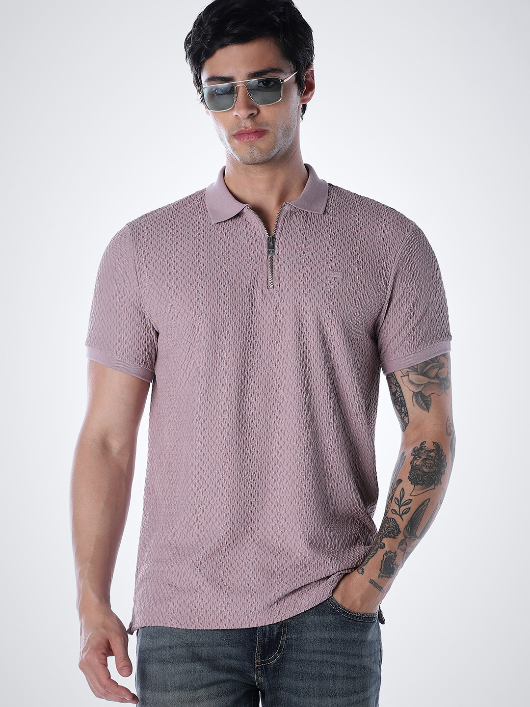 Zipped Detail Polo