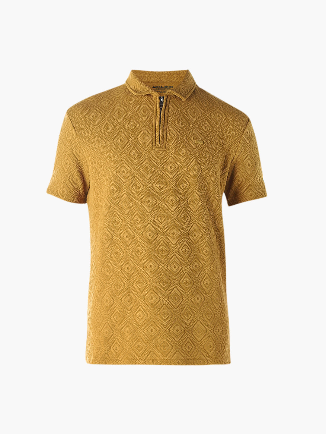 Mustard Zipped Detail Polo