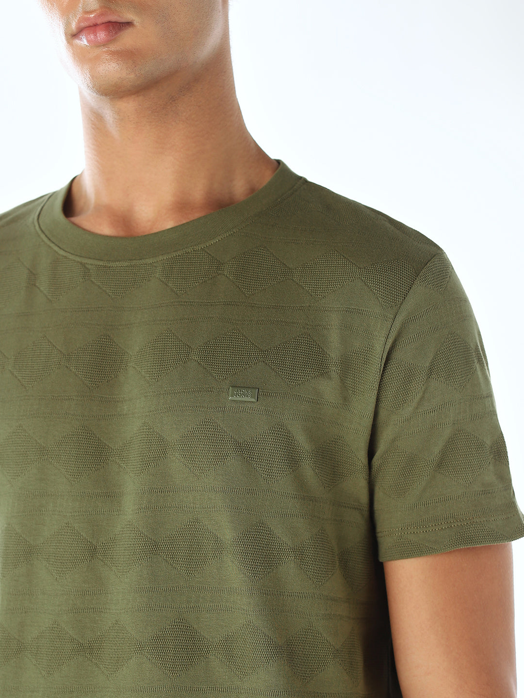 Jacquard Cotton T-shirt - Green