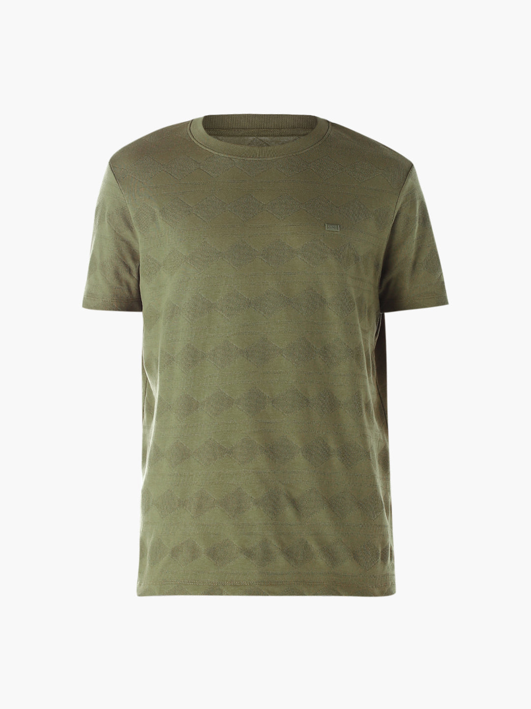 Jacquard Cotton T-shirt - Green