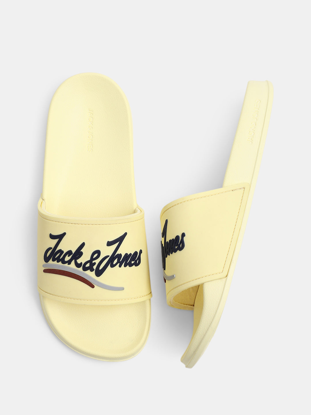 Yellow Moulded Logo Pool Sliders