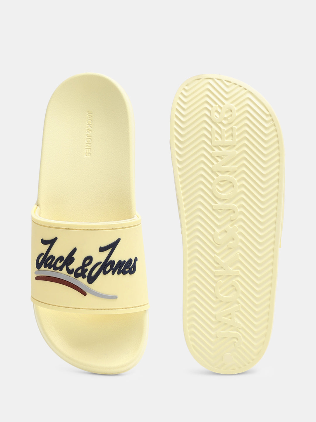 Yellow Moulded Logo Pool Sliders