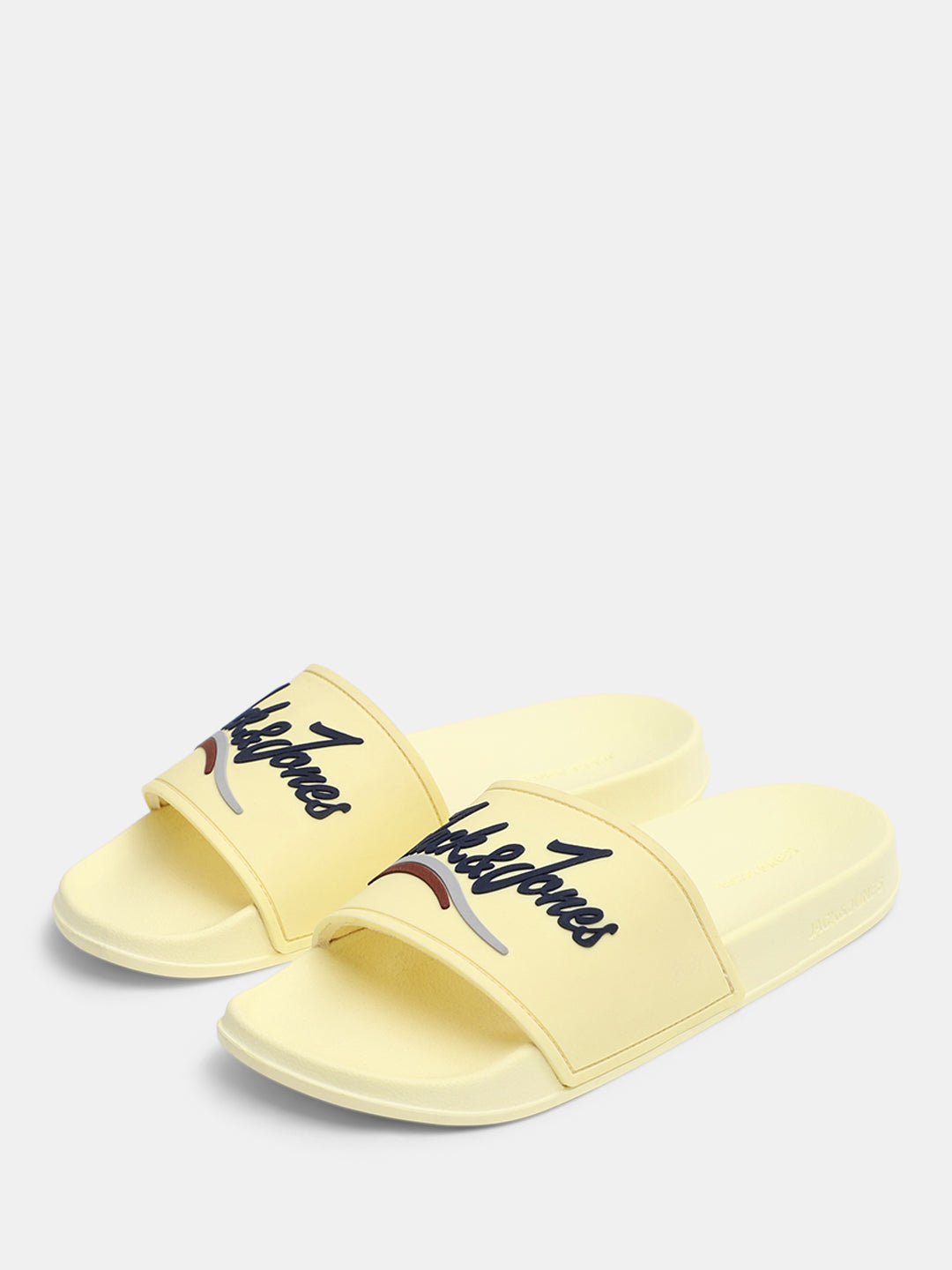 Yellow Moulded Logo Pool Sliders