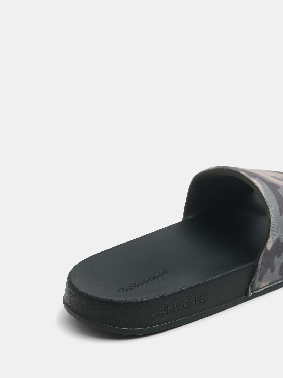 Green Camo Embroidered Logo Pool Sliders