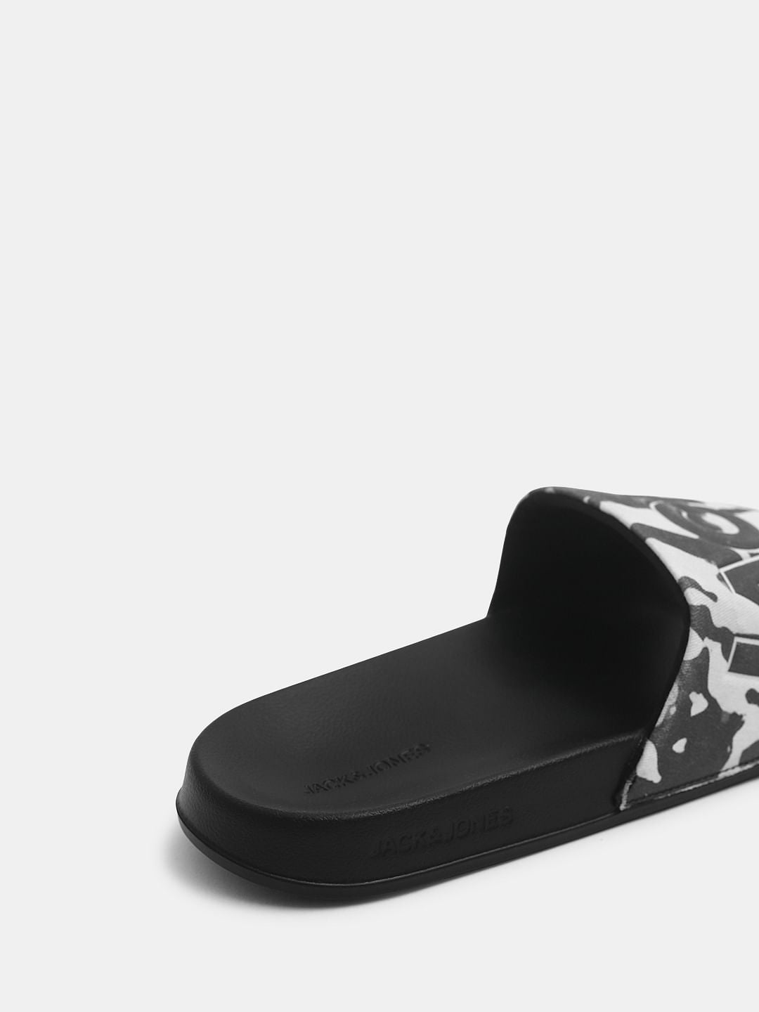 Black Camo Embroidered Logo Pool Sliders