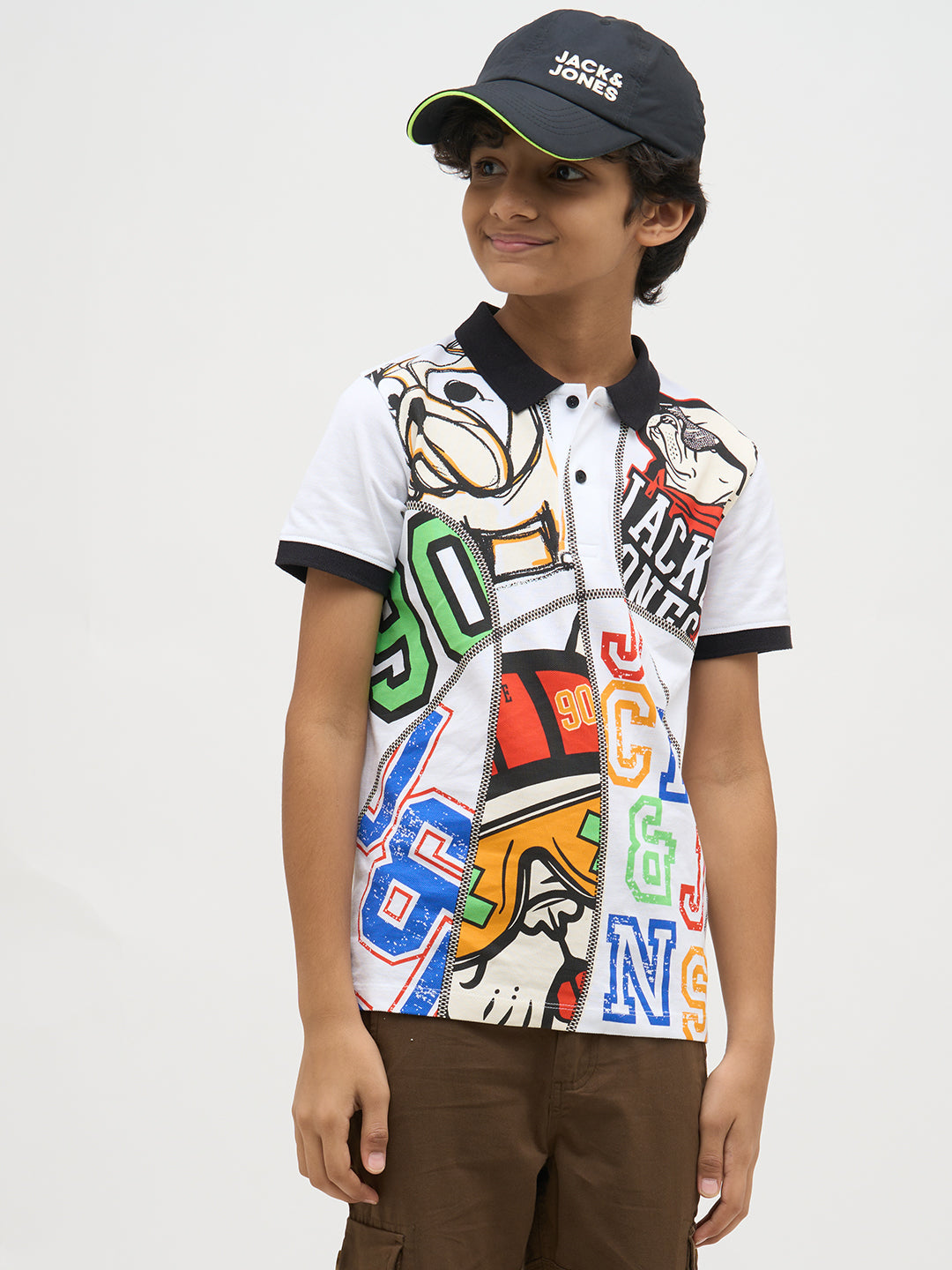 Boys Printed Cotton Polo