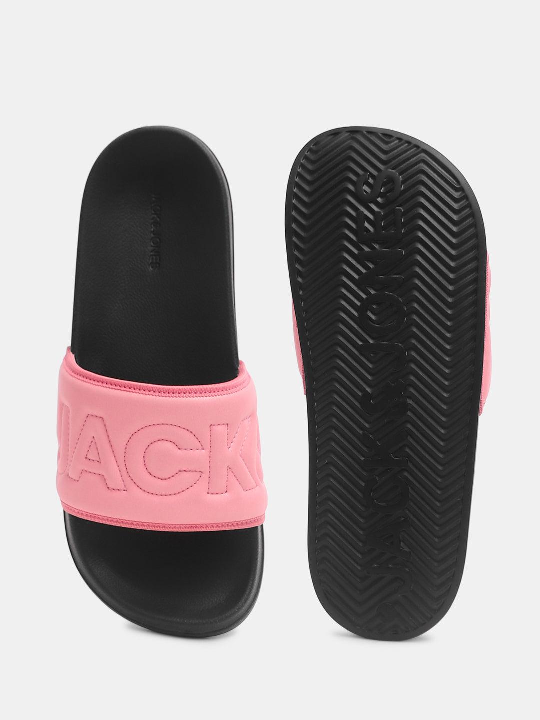 Pink Quilted Logo Pool Sliders