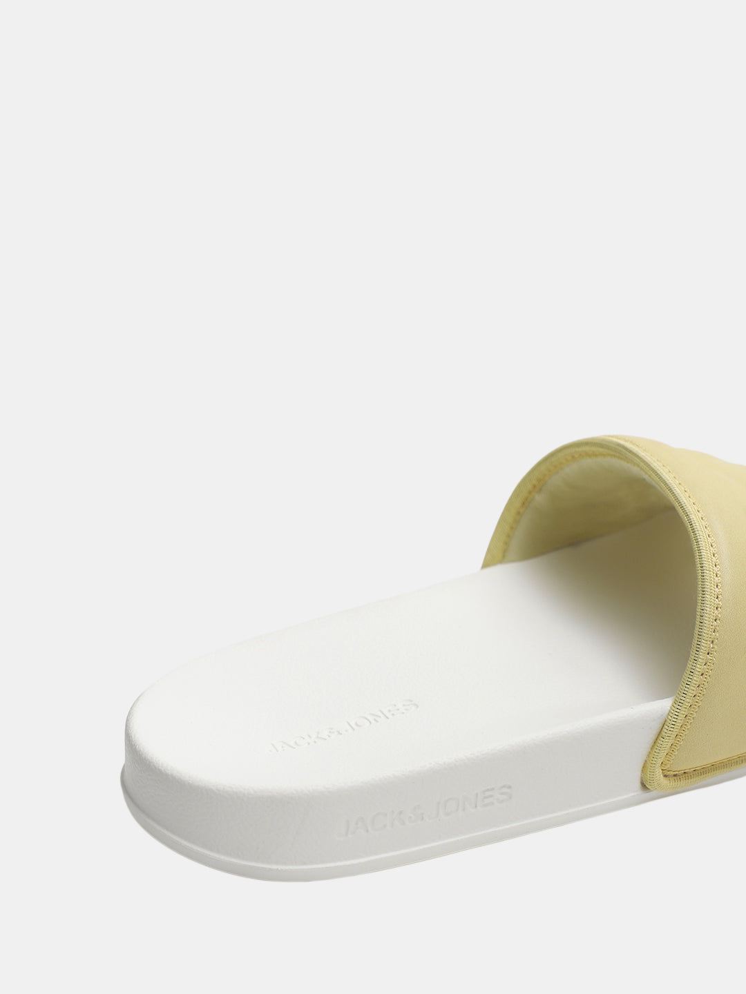 Yellow Stitch Logo Quilted Pool Sliders