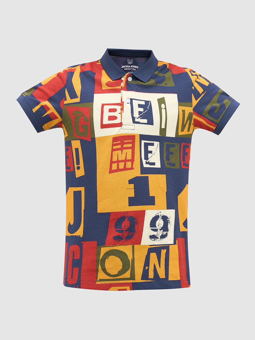Boys Typographic Print Polo
