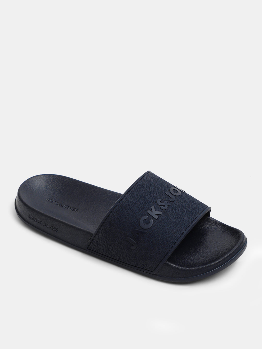 Navy Blue Glossy Logo Pool Sliders