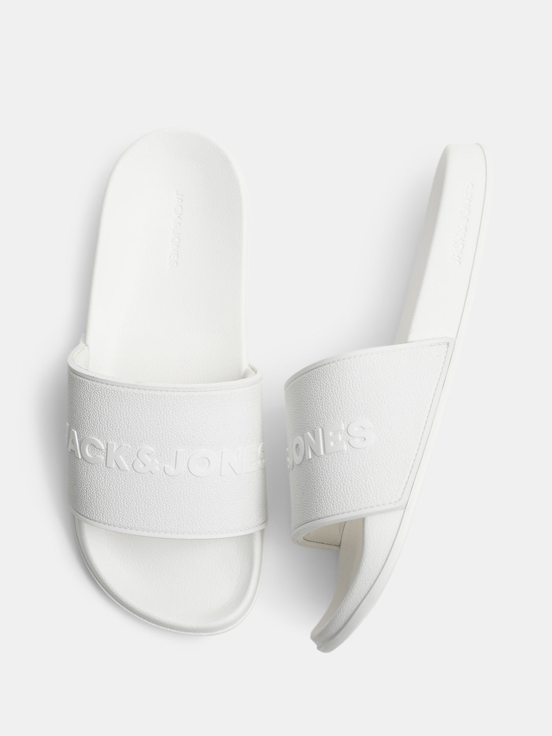 White Glossy Logo Pool Sliders