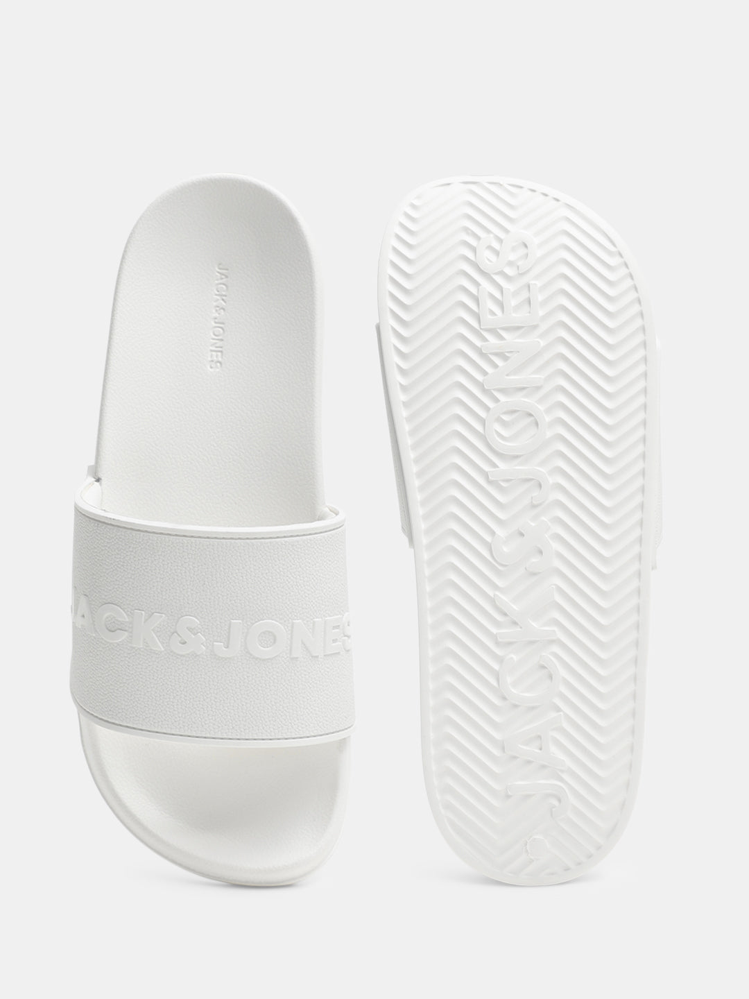 White Glossy Logo Pool Sliders