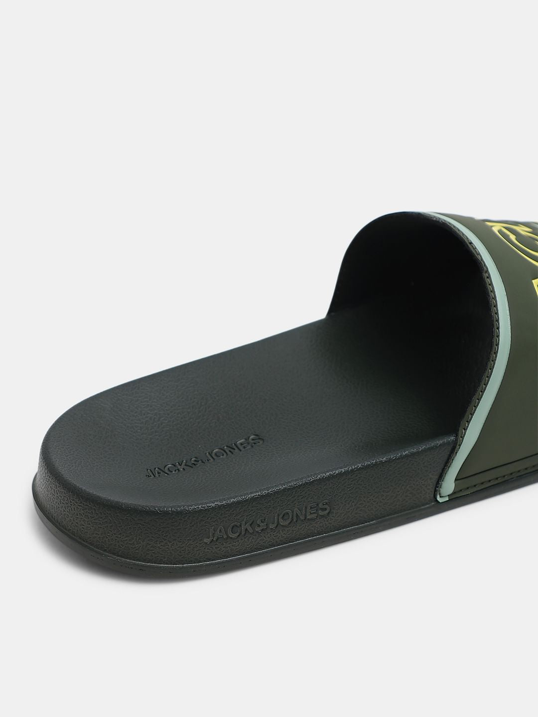 Olive Contrast Logo Pool Sliders