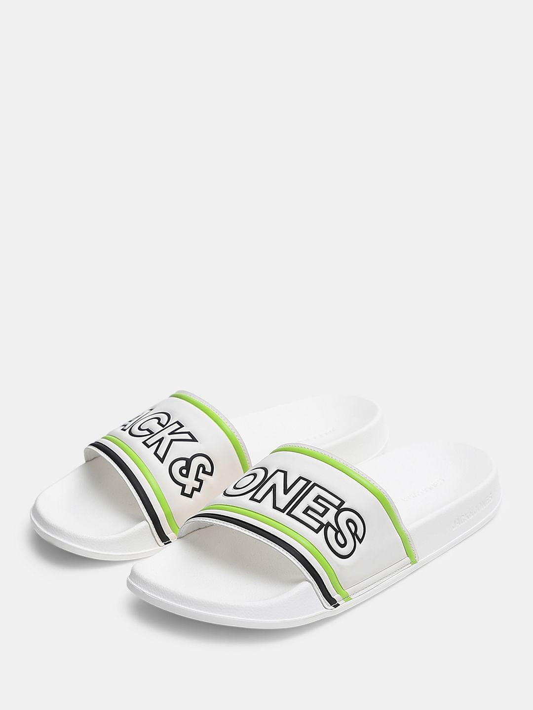 White Contrast Logo Pool Sliders