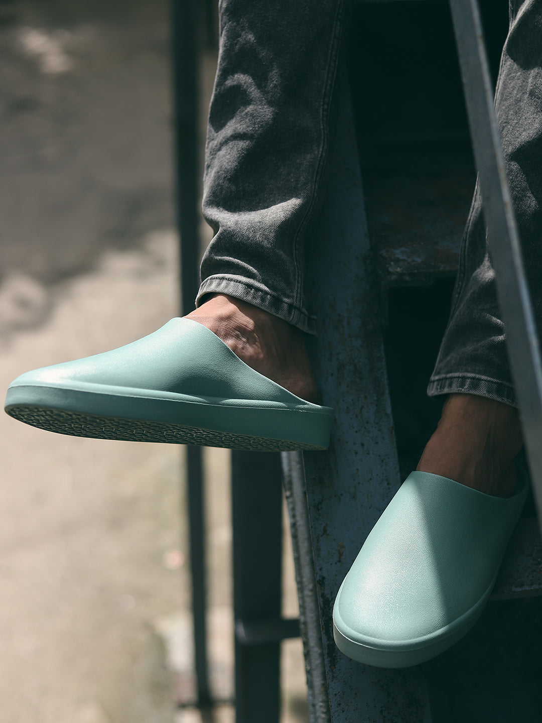 Moulded Mules - Iceberg Green