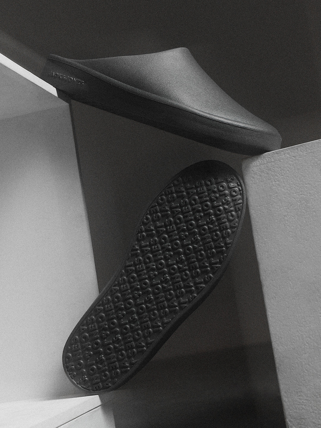 Dark Grey Moulded Mules