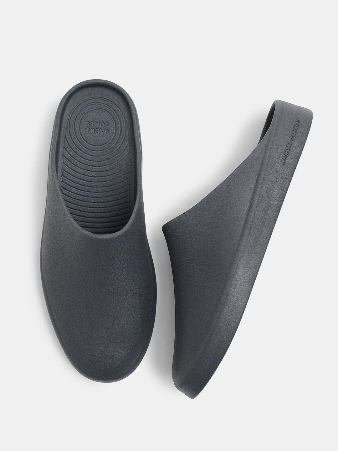 Dark Grey Moulded Mules