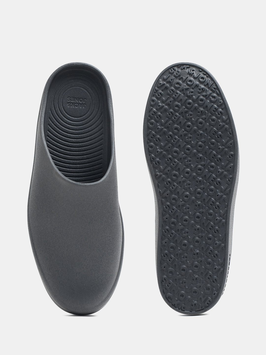 Dark Grey Moulded Mules