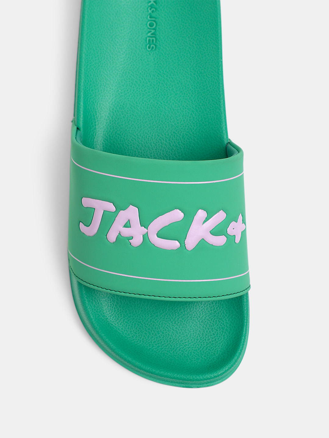 Green Shiny Logo Pool Sliders