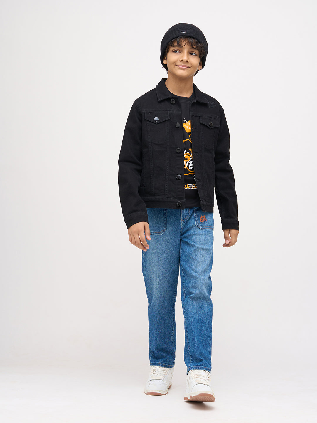 Boys Mid Rise Washed Loose Fit Jeans