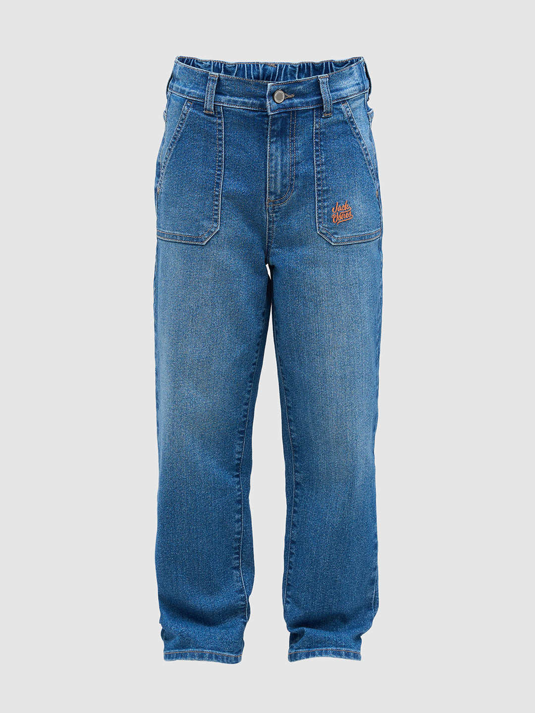 Boys Mid Rise Washed Loose Fit Jeans