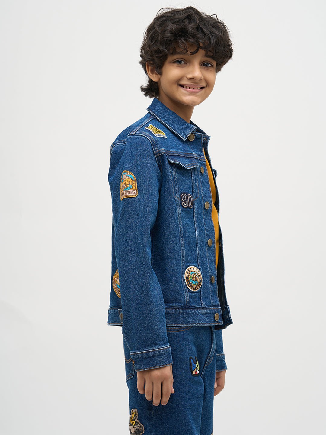Boys Applique Cotton Denim Jacket