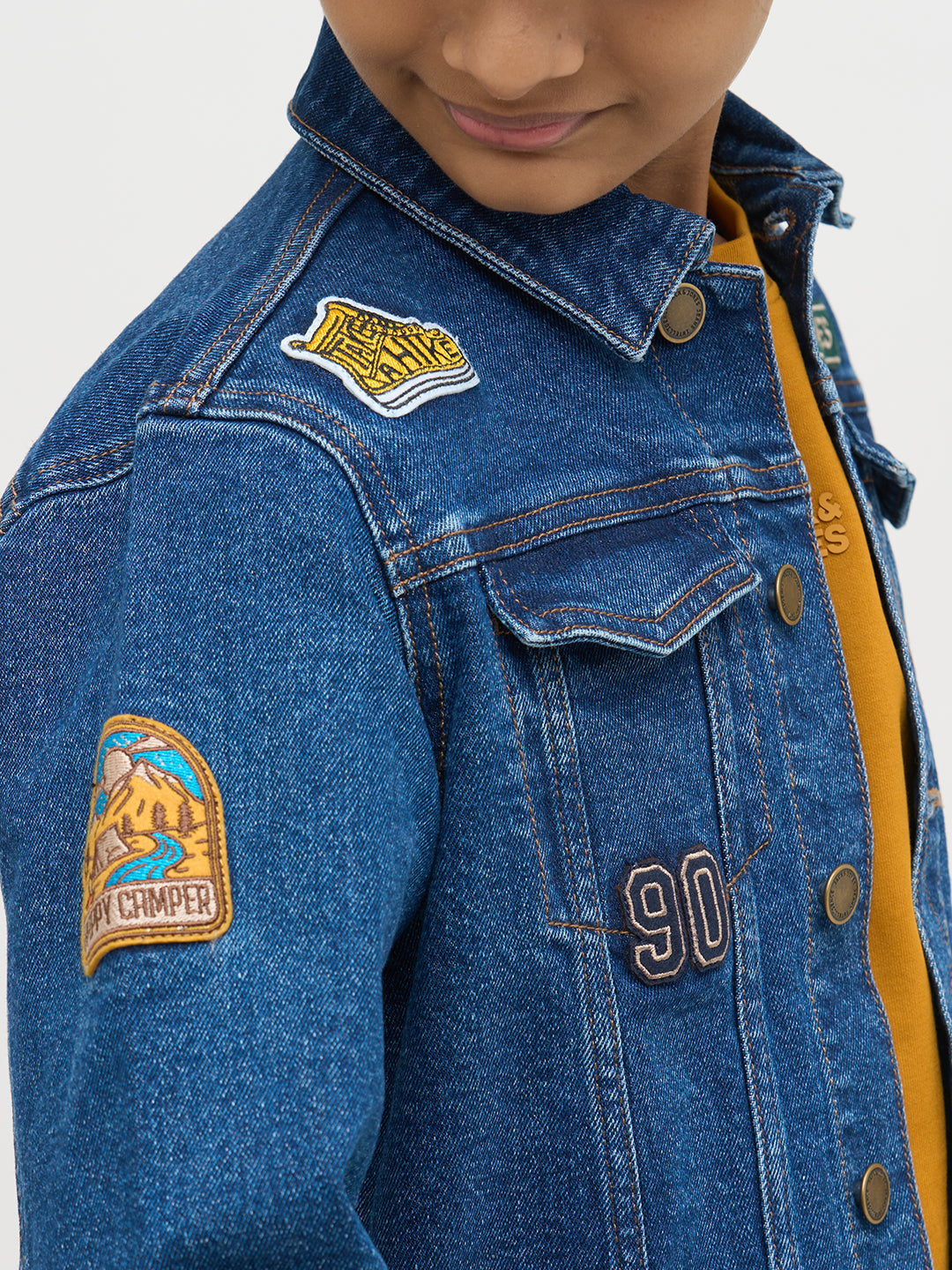 Boys Applique Cotton Denim Jacket