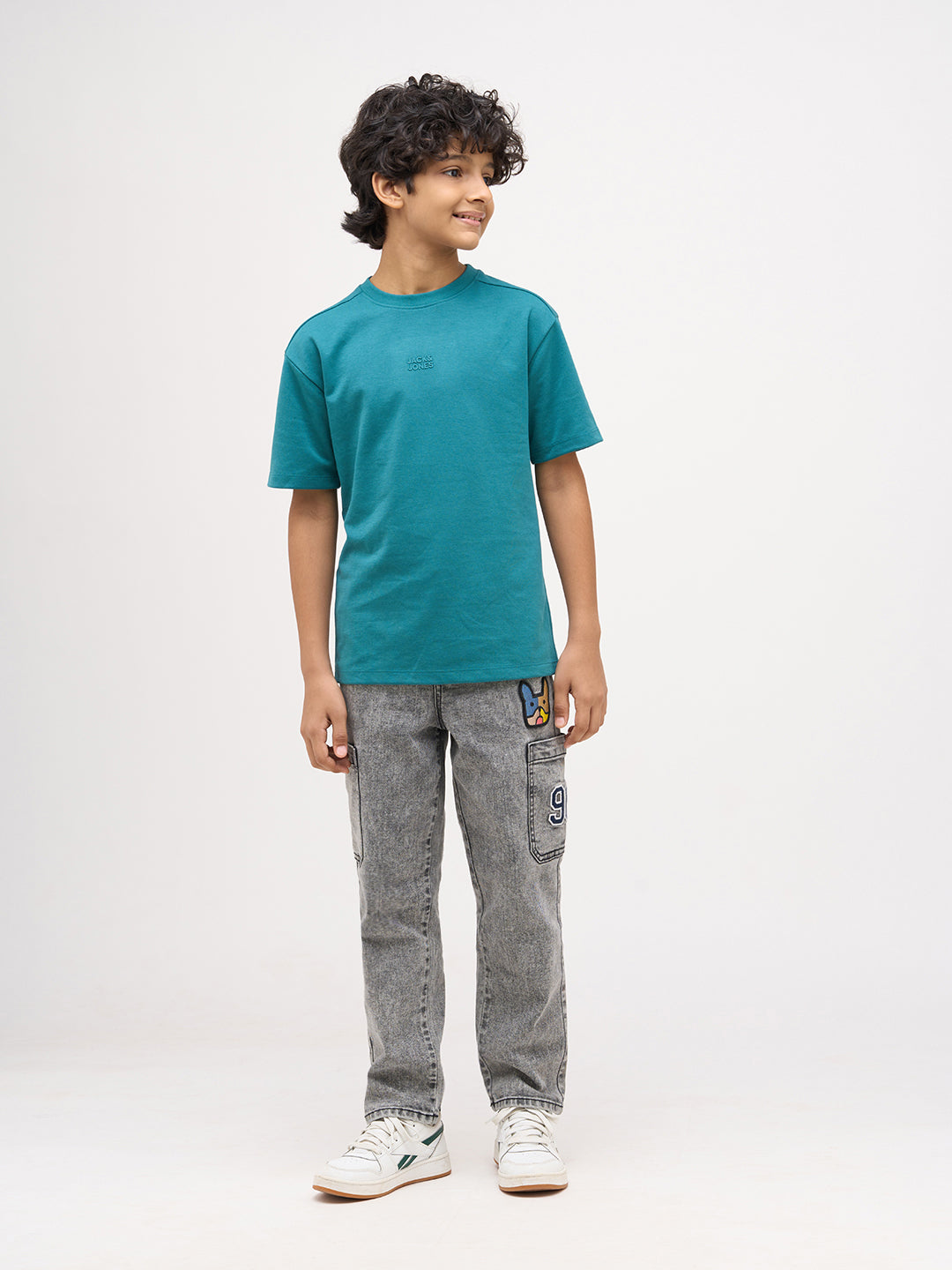 Boys Loose Fit Washed Jeans