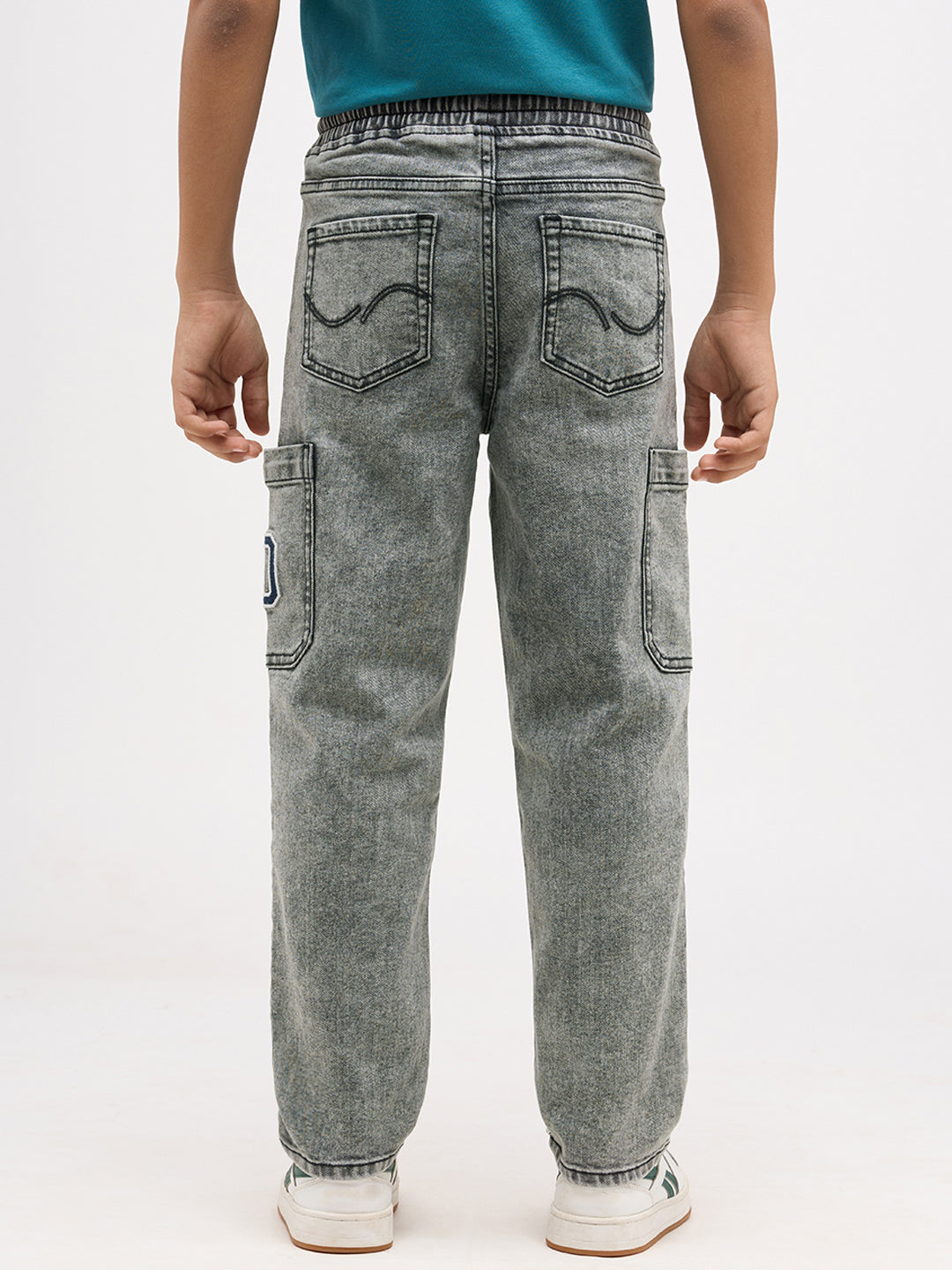 Boys Loose Fit Washed Jeans