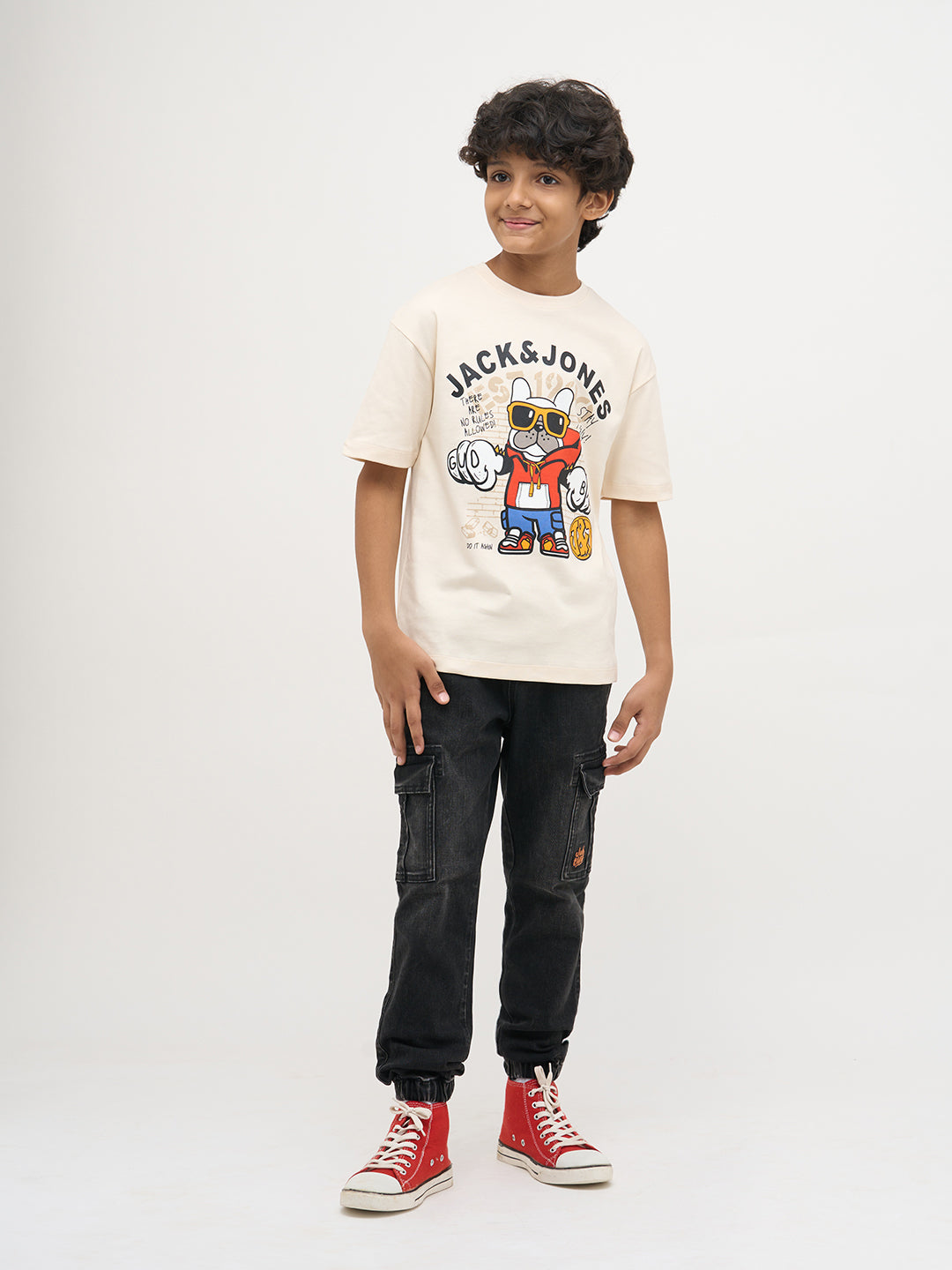 Black Cotton Faded Jogger Jeans