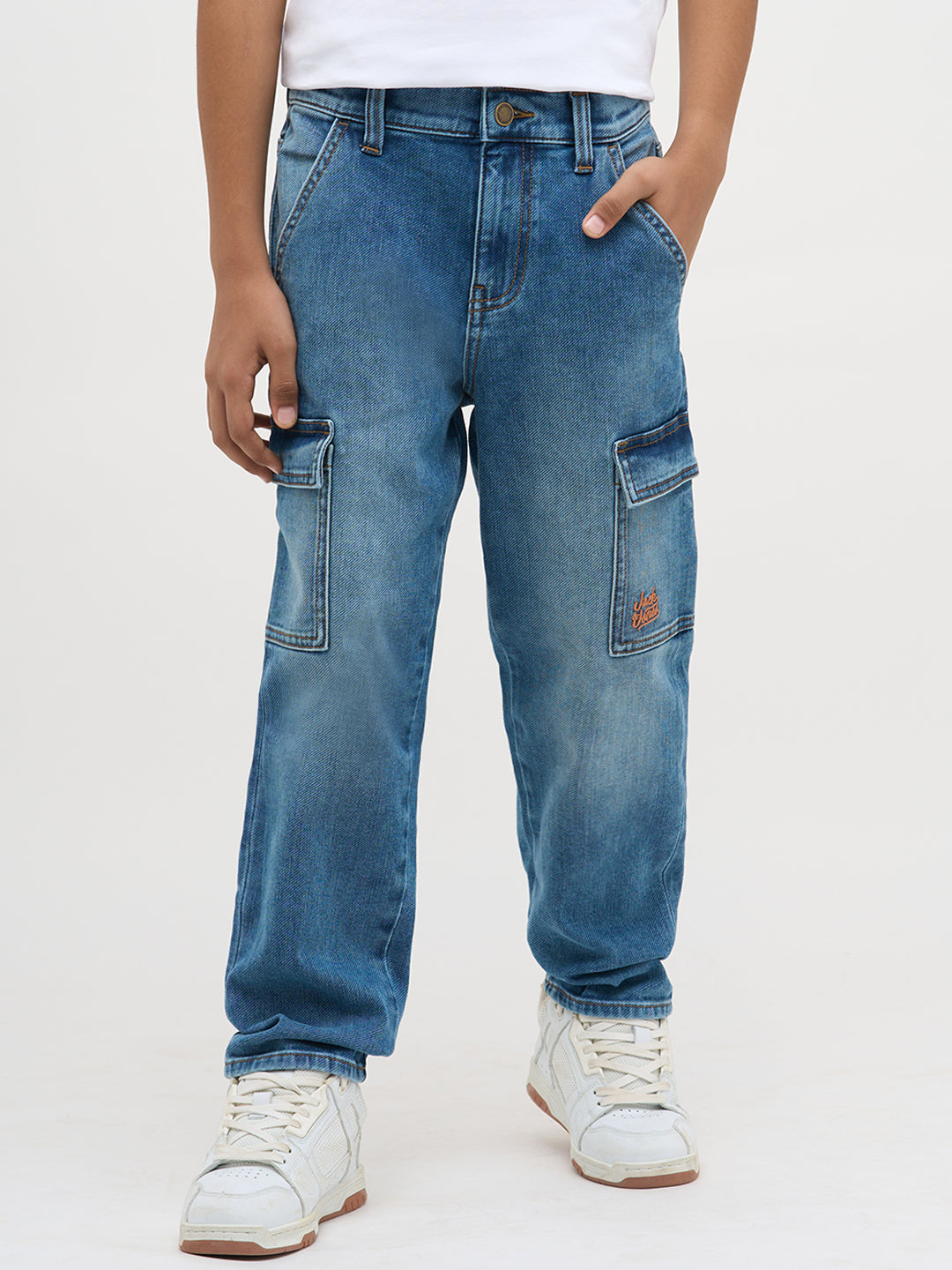 Light Blue Washed Loose Fit Jeans