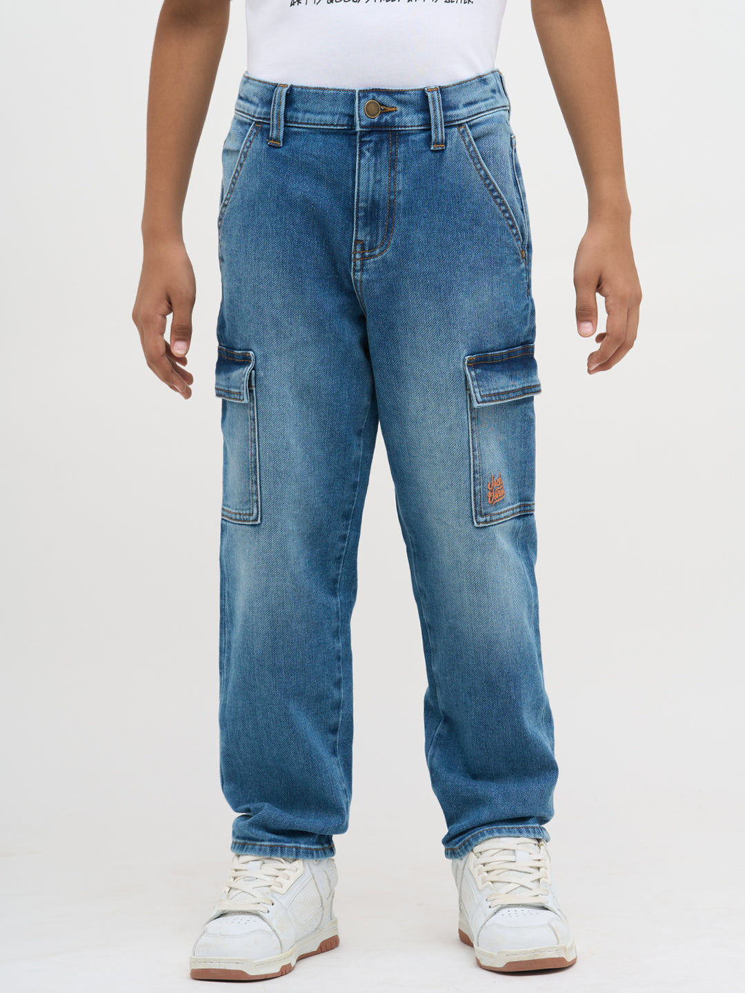 Light Blue Washed Loose Fit Jeans