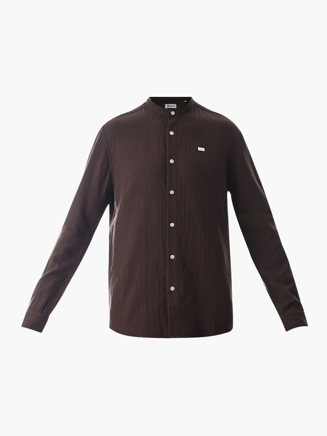 Double Cloth Cotton Shirt - Dark Brown