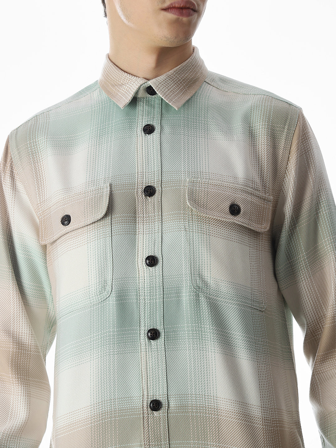 Iceberg Green Check Shirt