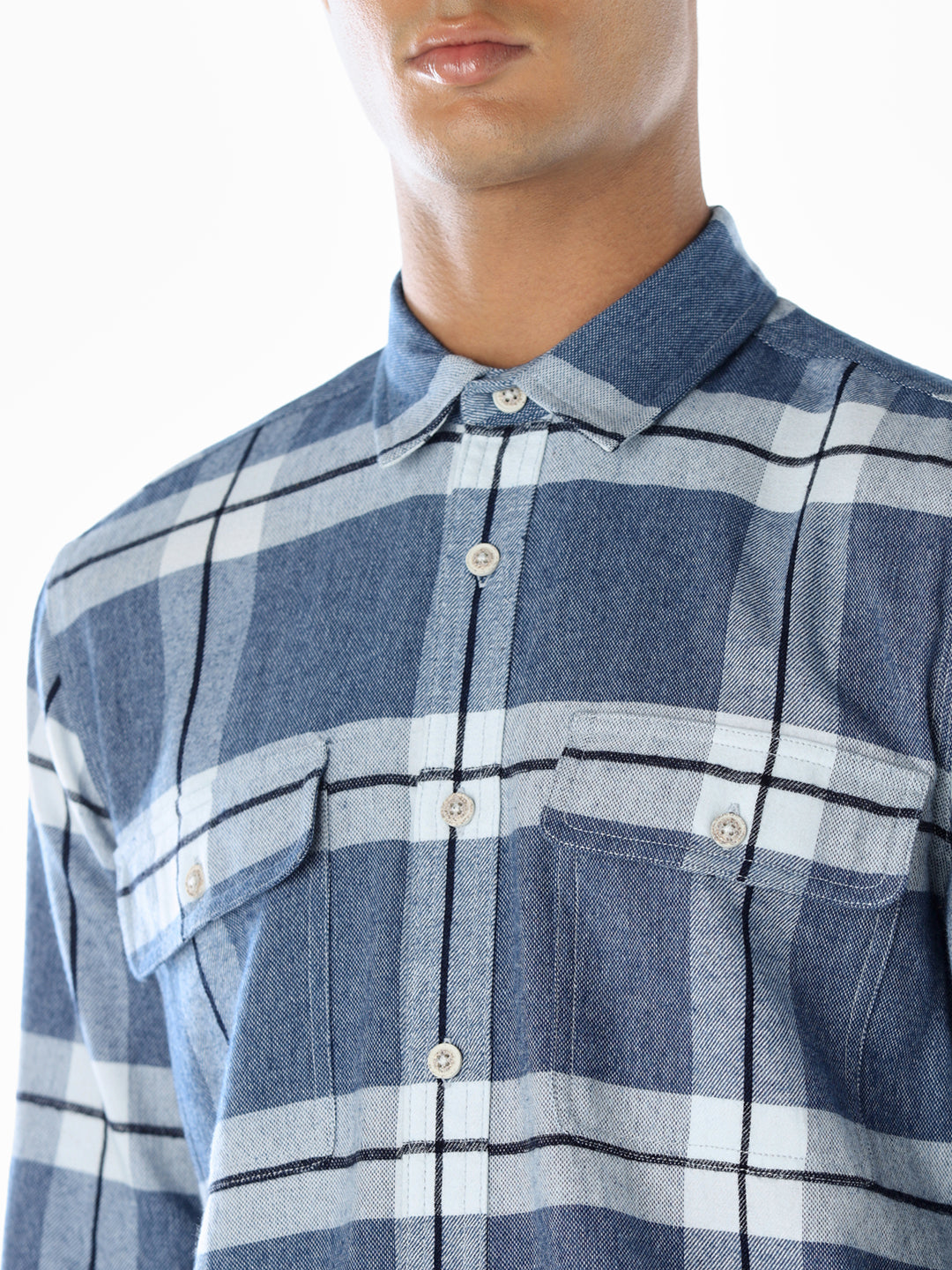 Check Regular Fit Shirt - Blue