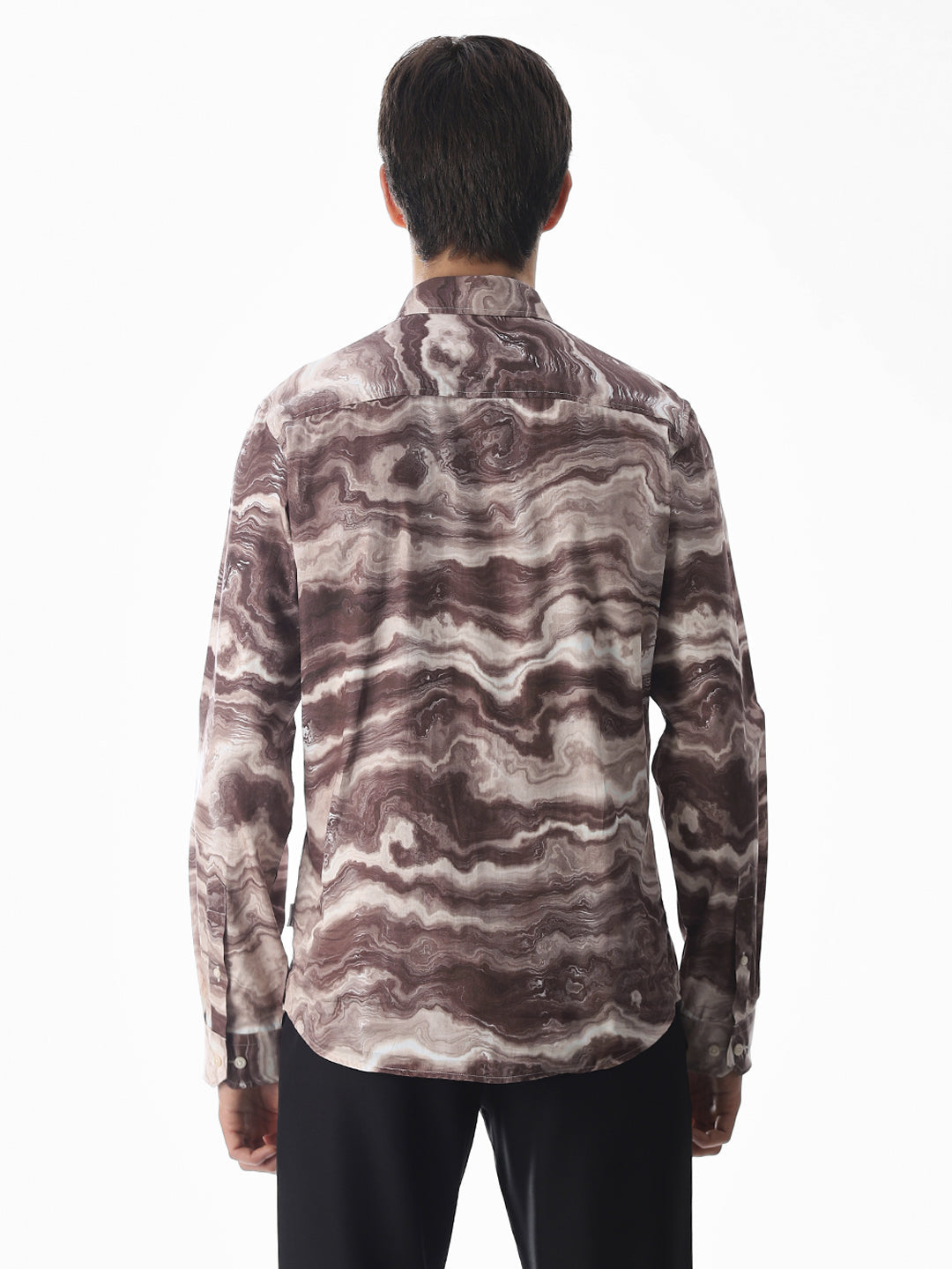 Abstract Print Slim Fit Shirt