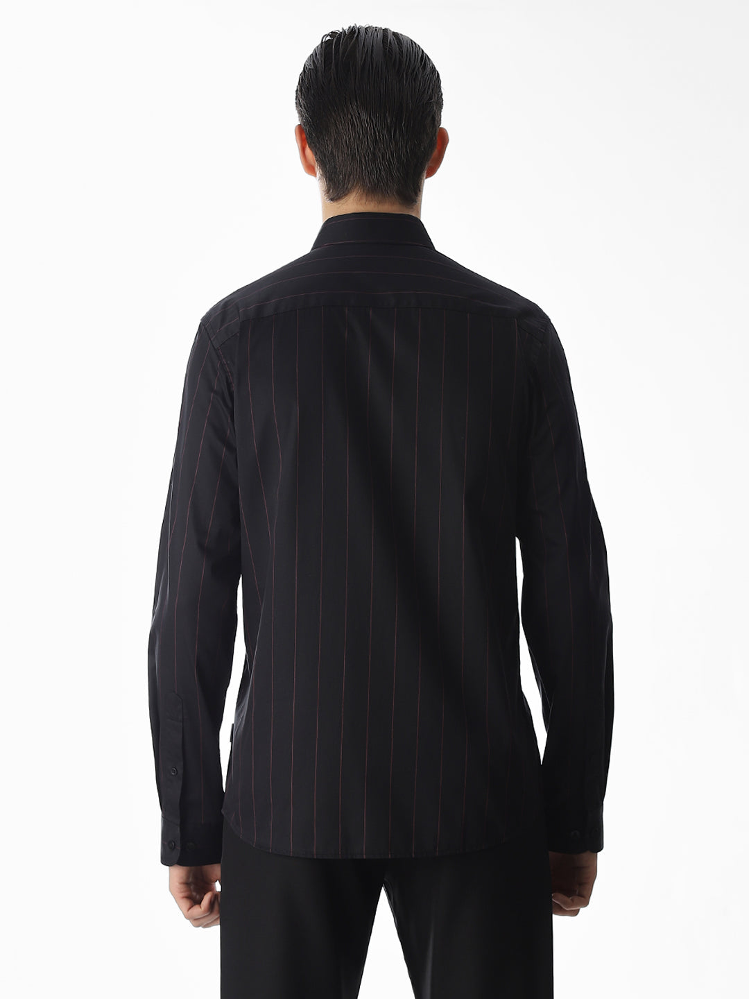 Black Striped Cotton Shirt