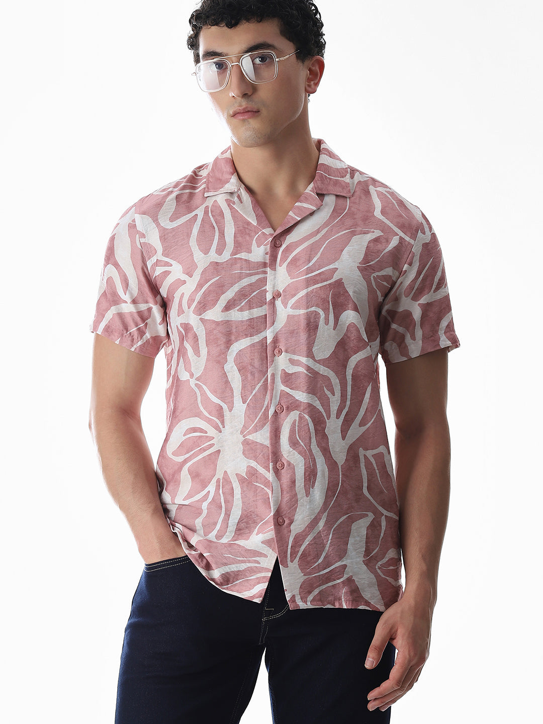 Printed Comfort Fit Shirt - Pink