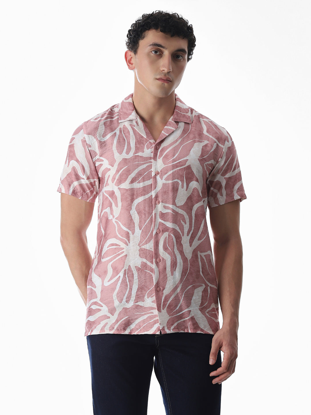 Printed Comfort Fit Shirt - Pink